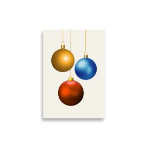 Bolas de navidad de colores Póster